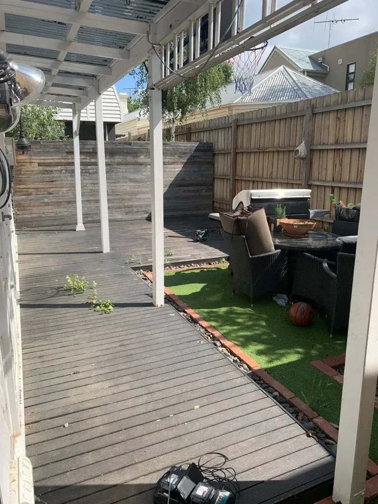 Before deck renovation.